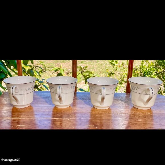 ▪️VTG▪️7 Piece Setting FORGET-ME-NOT Tea Cups & Saucers Japanese Fine China - Picture 12 of 14